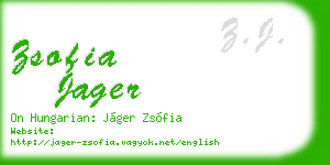 zsofia jager business card